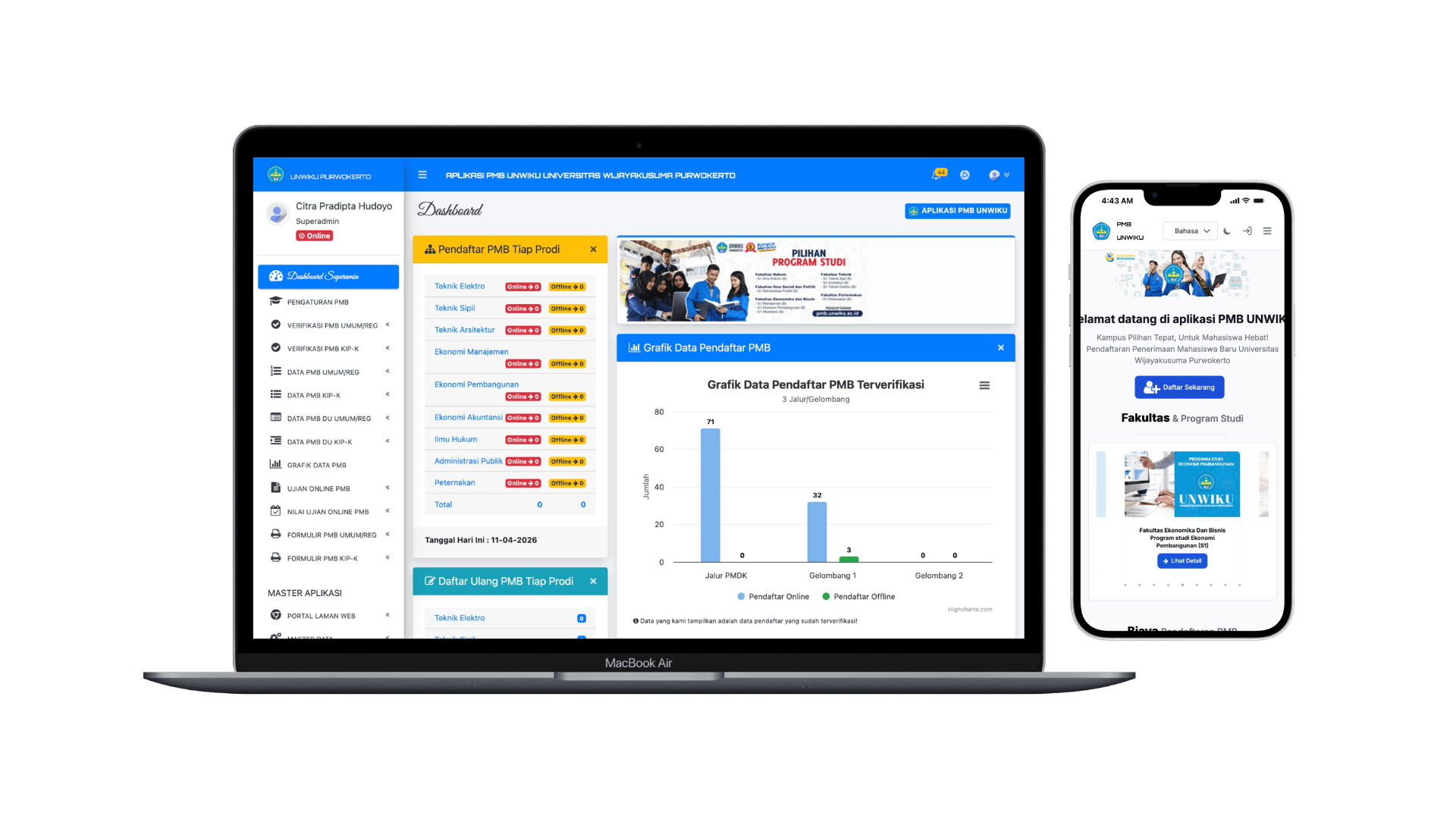 Aplikasi Web Pendaftaran Penerimaan Mahasiswa Baru (PMB)